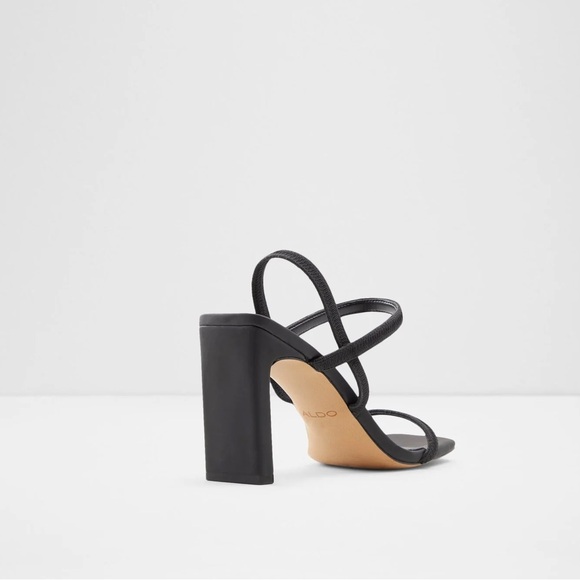 Brand New in Box Aldo Okurr Black Strappy Heeled Sandals - Picture 3 of 4